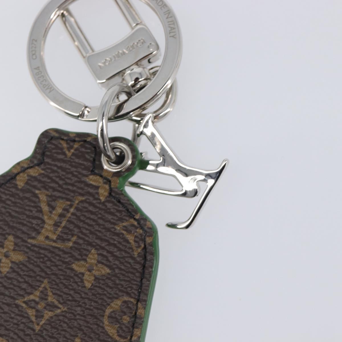 LOUIS VUITTON Monogram Porte Cle Paint Charm Leather Green MP3384 LV Auth 167611SAM