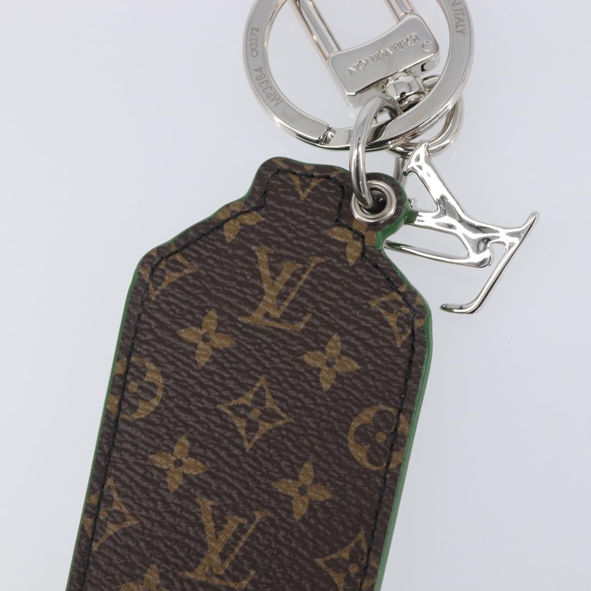 LOUIS VUITTON Monogram Porte Cle Paint Charm Leather Green MP3384 LV Auth 167611SAM