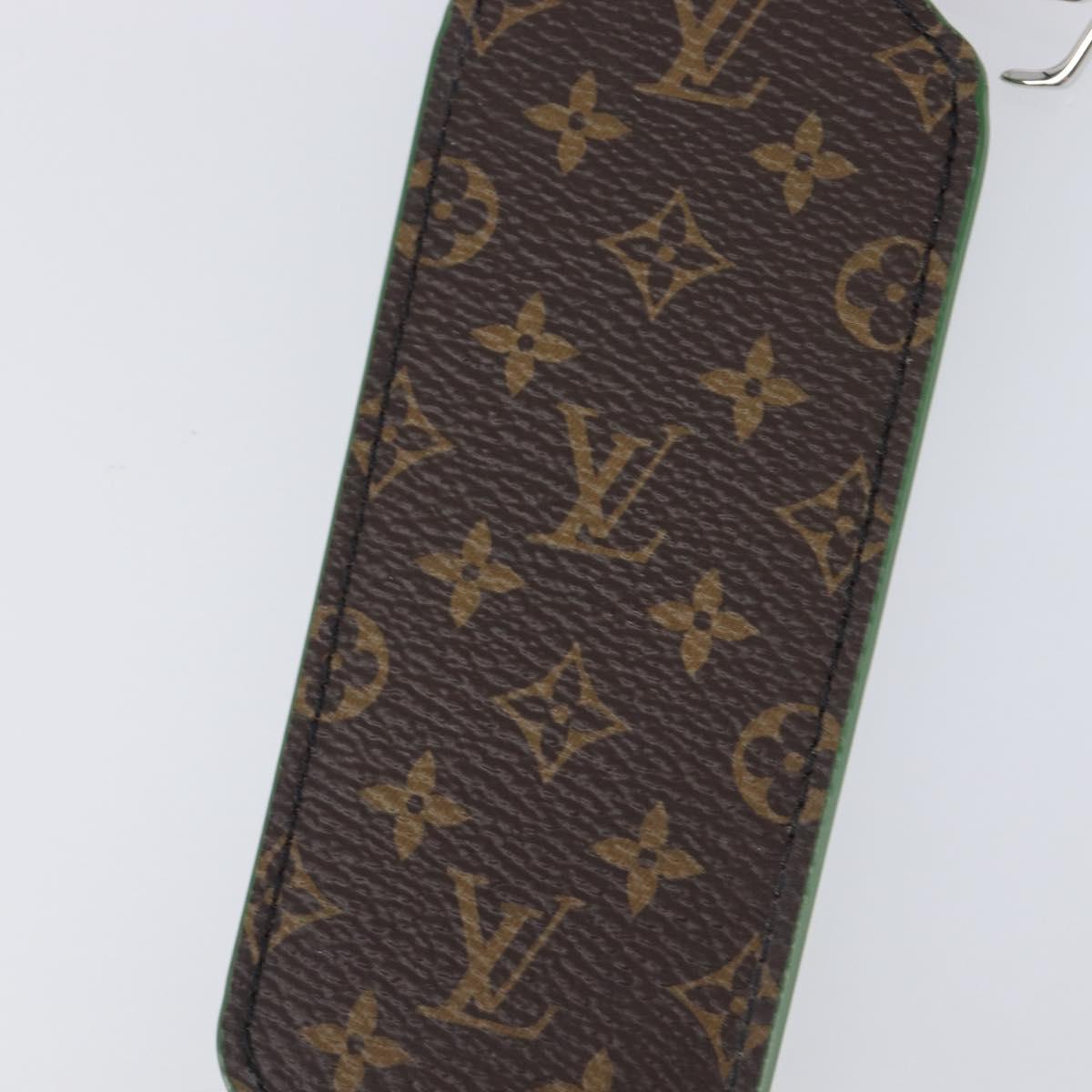 LOUIS VUITTON Monogram Porte Cle Paint Charm Leather Green MP3384 LV Auth 167611SAM
