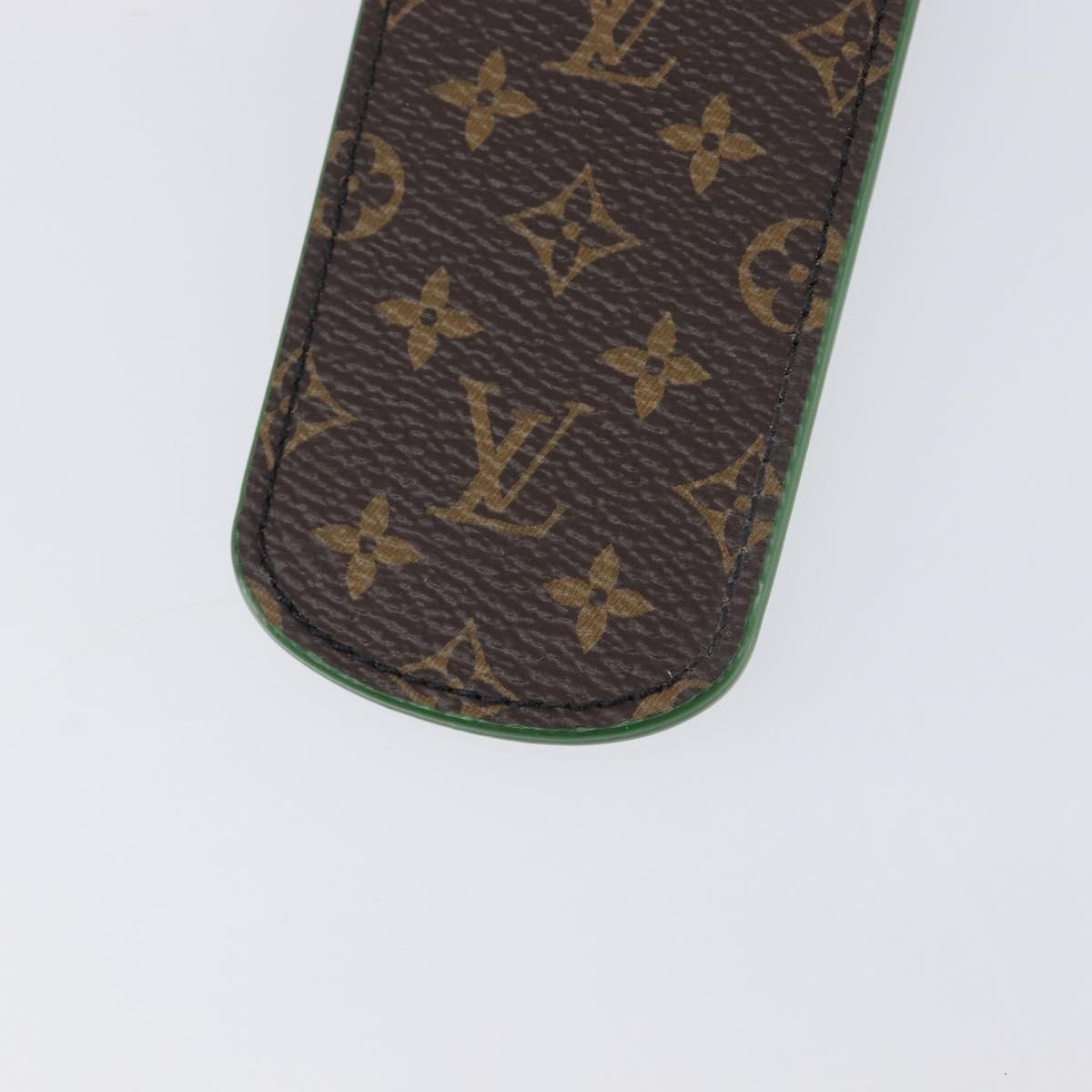 LOUIS VUITTON Monogram Porte Cle Paint Charm Leather Green MP3384 LV Auth 167611SAM
