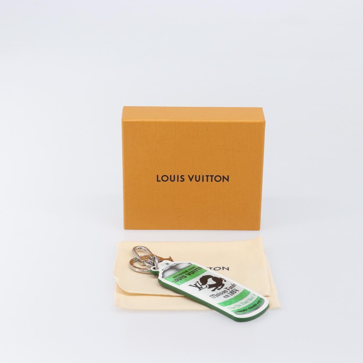 LOUIS VUITTON Monogram Porte Cle Paint Charm Leather Green MP3384 LV Auth 167611SAM