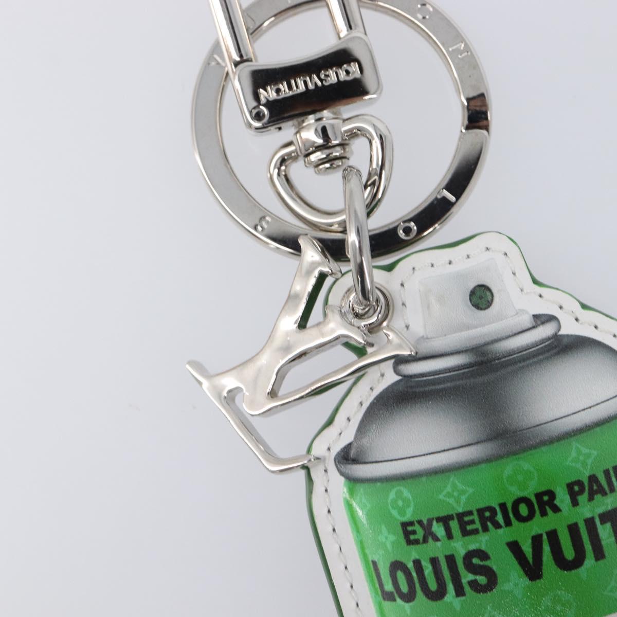 LOUIS VUITTON Monogram Porte Cle Paint Charm Leather Green MP3384 LV Auth 167611SAM
