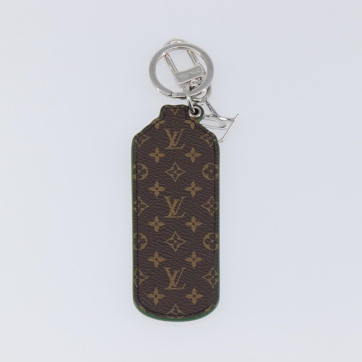 LOUIS VUITTON Monogram Porte Cle Paint Charm Leather Green MP3384 LV Auth 167611SAM