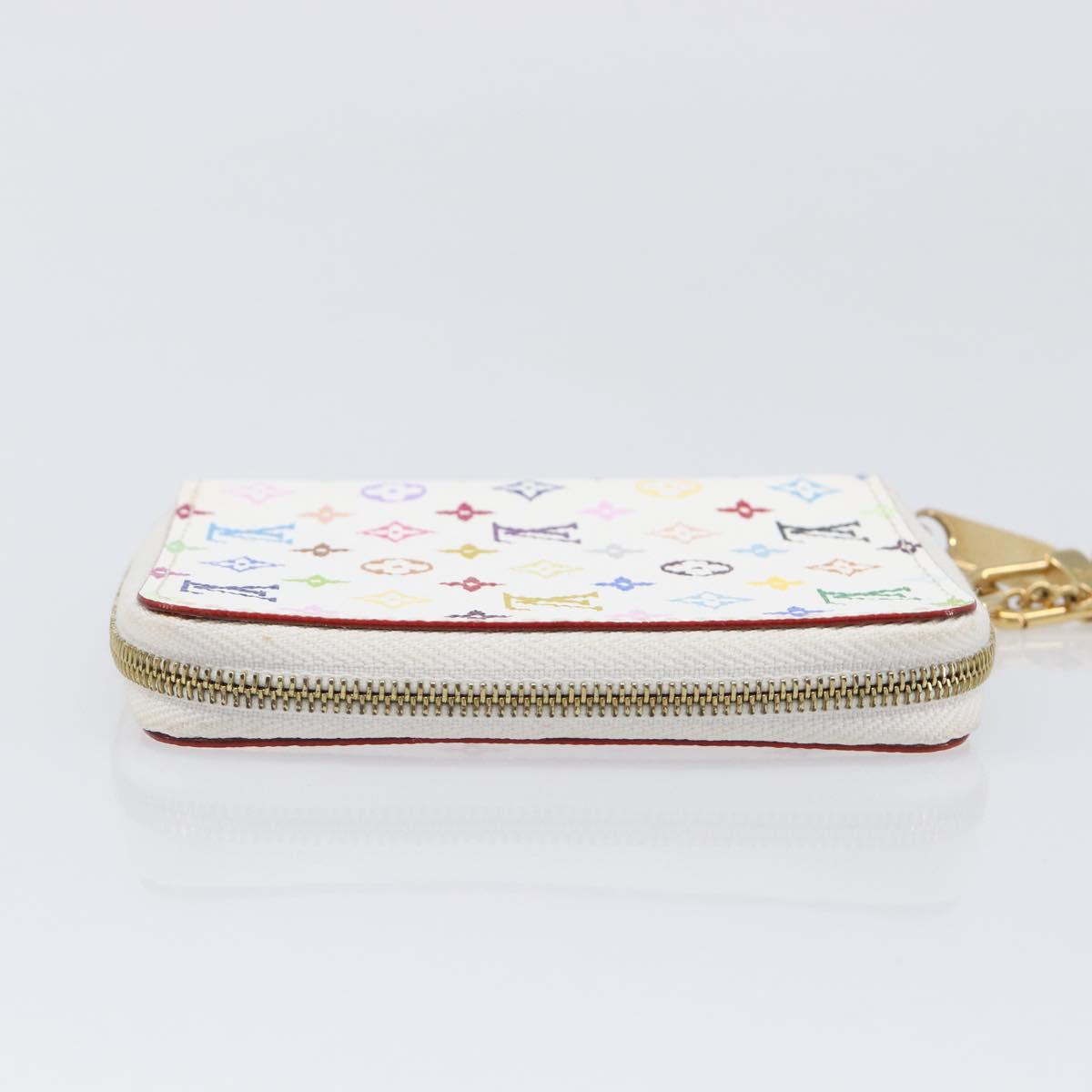 LOUIS VUITTON Monogram Multicolor Agenda Mini Zipper White R21046 Auth 167616V