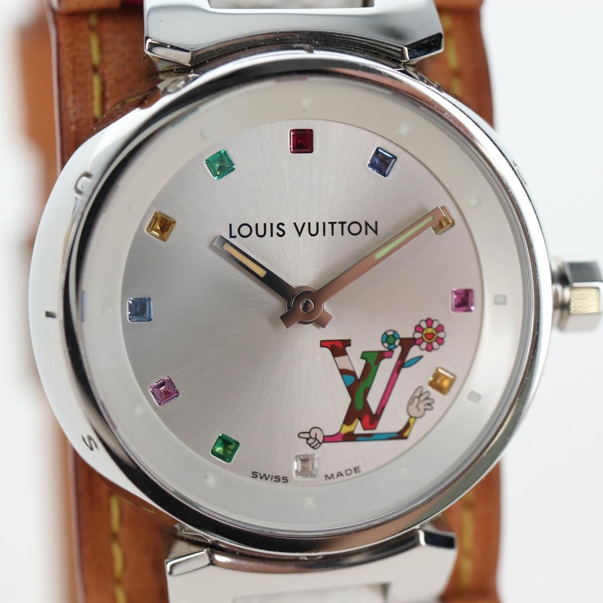 LOUIS VUITTON Love Monogram × Takashi Murakami Tambour Q12130 Auth 167622SAM