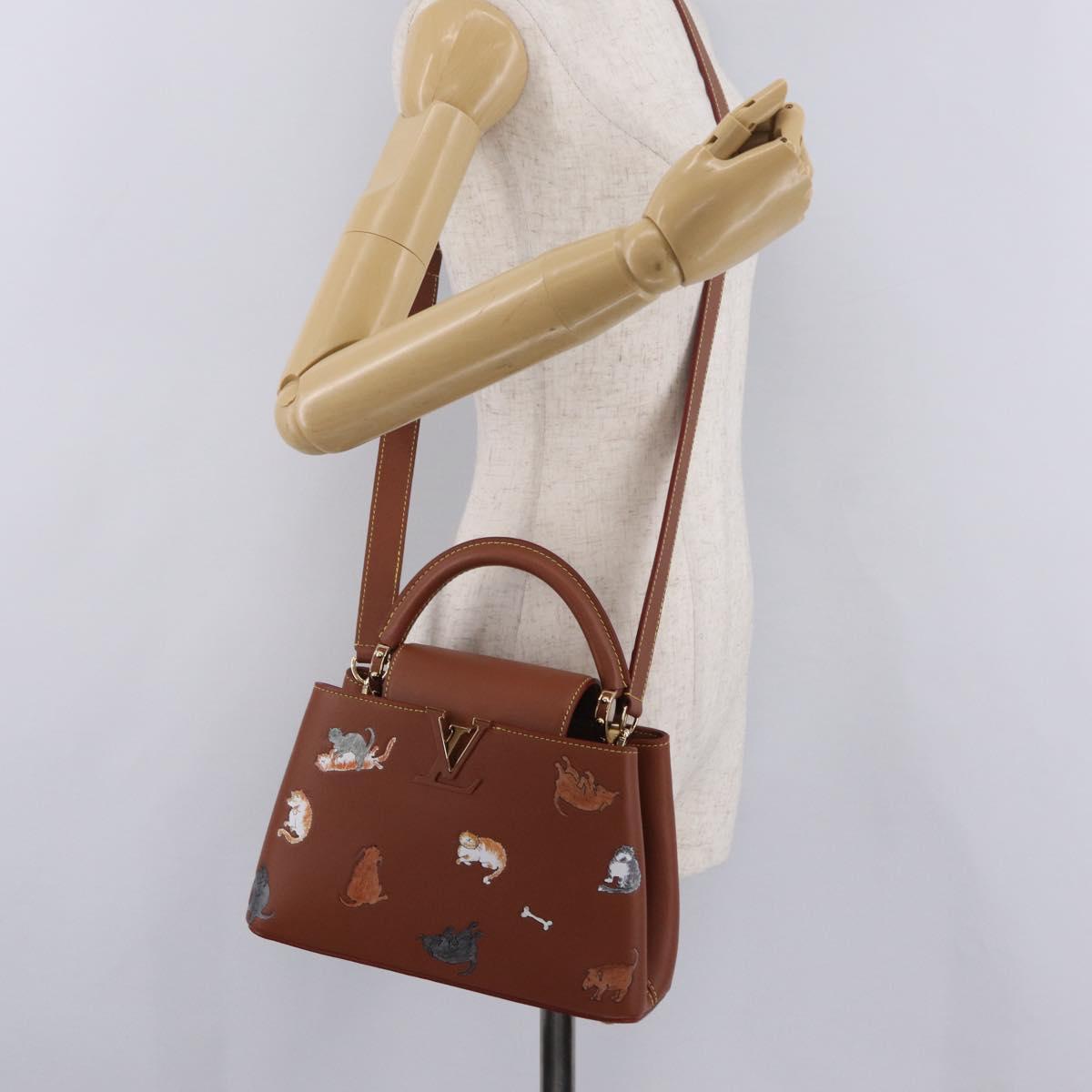 LOUIS VUITTON Catgram Capusine BB Hand Bag 2way Brown M25874 LV Auth 167633SM