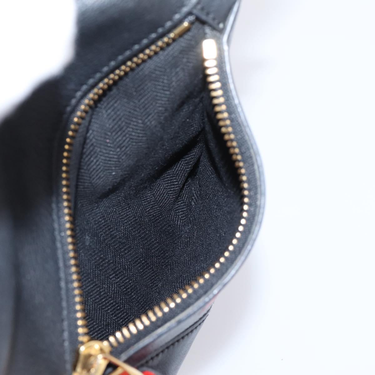 LOEWE Puzzle Bag Small Hand Bag Leather Black Gold Tone Auth 167637M