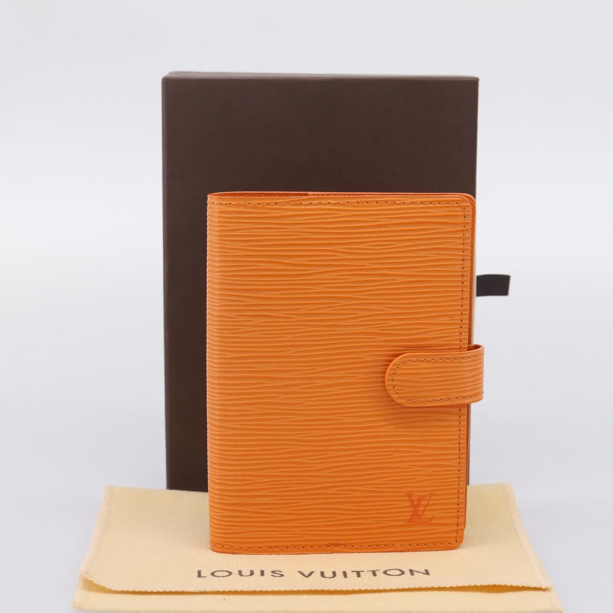 LOUIS VUITTON Epi Agenda PM Day Planner Cover Mandarin R2005H LV Auth 167698V