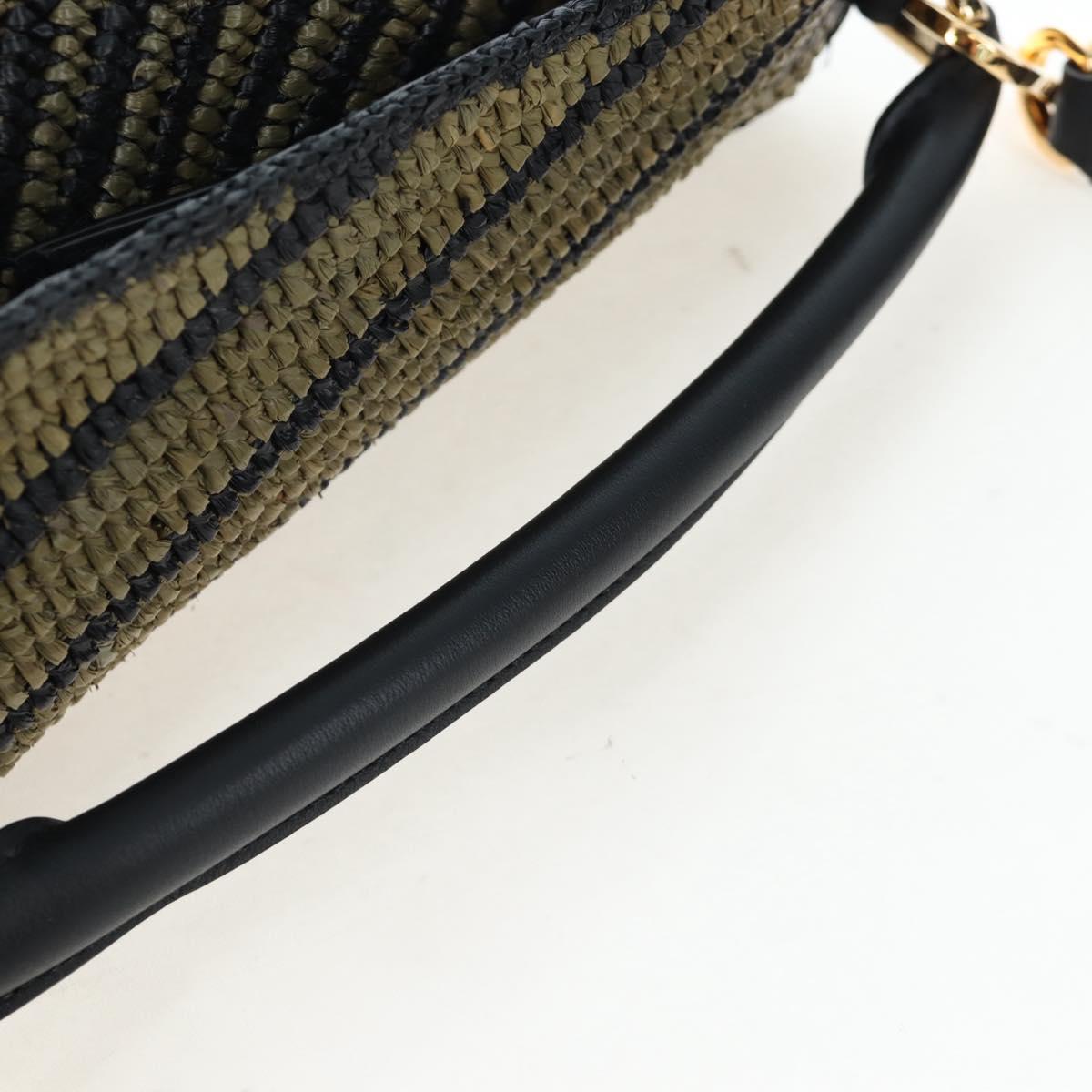 LOEWE Puzzle Bag Small Hand Bag Leather Green Gold Tone Auth 167700SM
