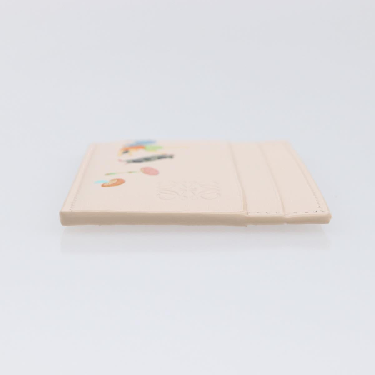 LOEWE Card Case Leather Pink Auth 167702M