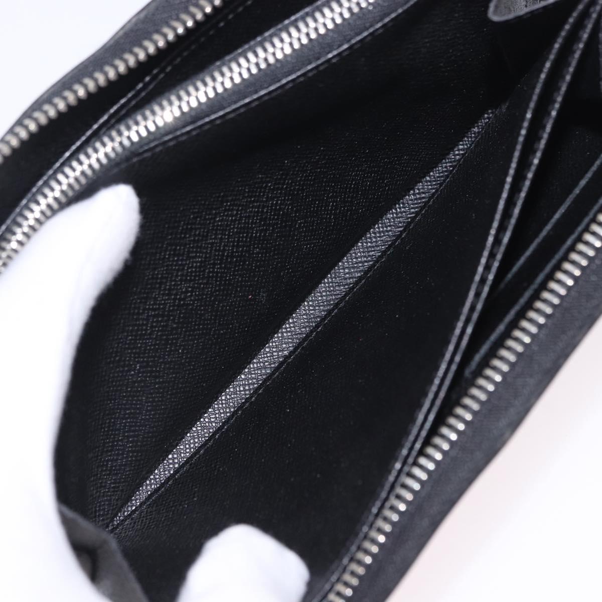 LOUIS VUITTON Epi Zippy Wallet Long Wallet Black M64838 LV Auth 167705