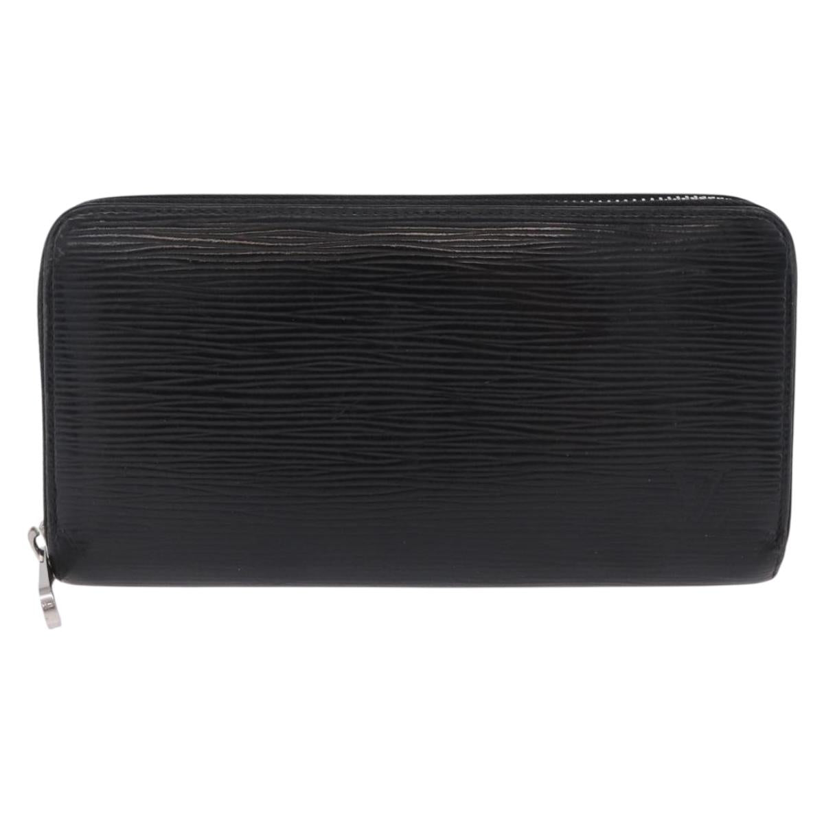 LOUIS VUITTON Epi Zippy Wallet Long Wallet Black M64838 LV Auth 167705
