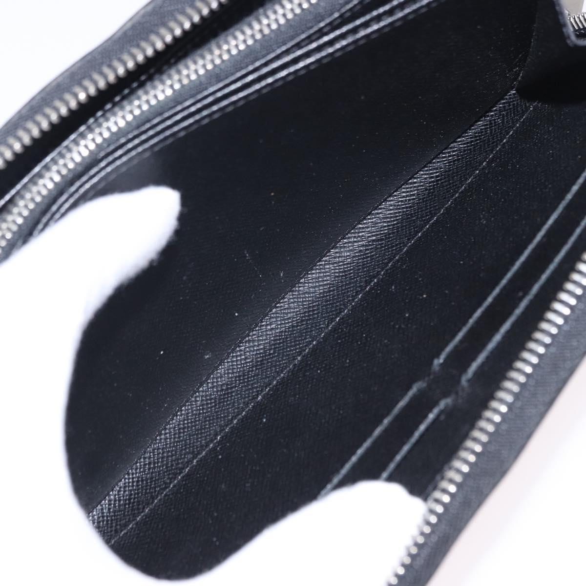 LOUIS VUITTON Epi Zippy Wallet Long Wallet Black M64838 LV Auth 167705