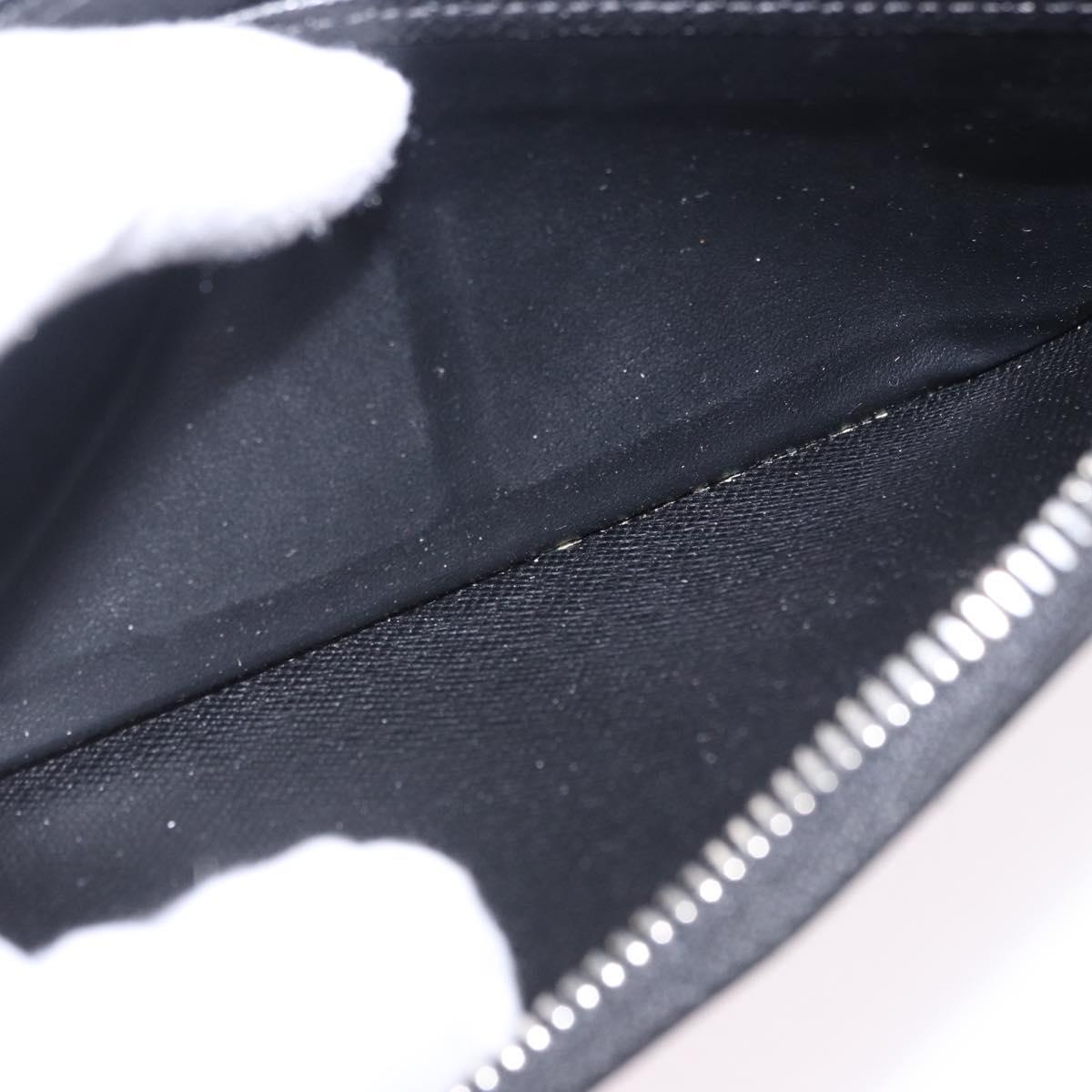 LOUIS VUITTON Epi Zippy Wallet Long Wallet Black M64838 LV Auth 167705
