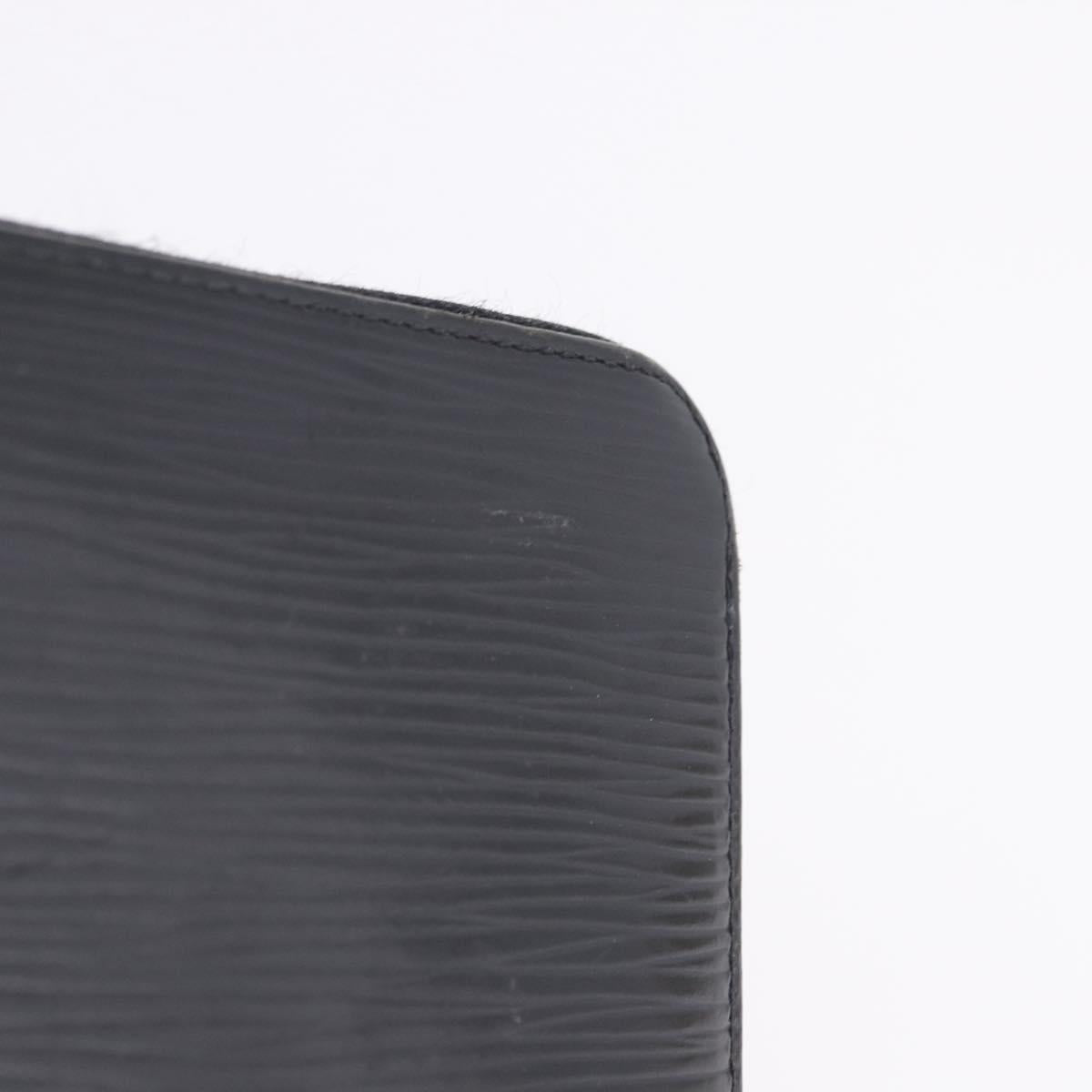 LOUIS VUITTON Epi Zippy Wallet Long Wallet Black M64838 LV Auth 167705