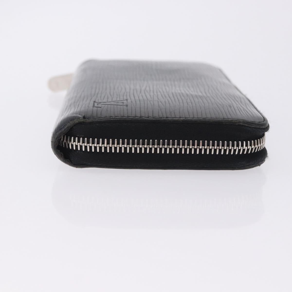 LOUIS VUITTON Epi Zippy Wallet Long Wallet Black M64838 LV Auth 167705