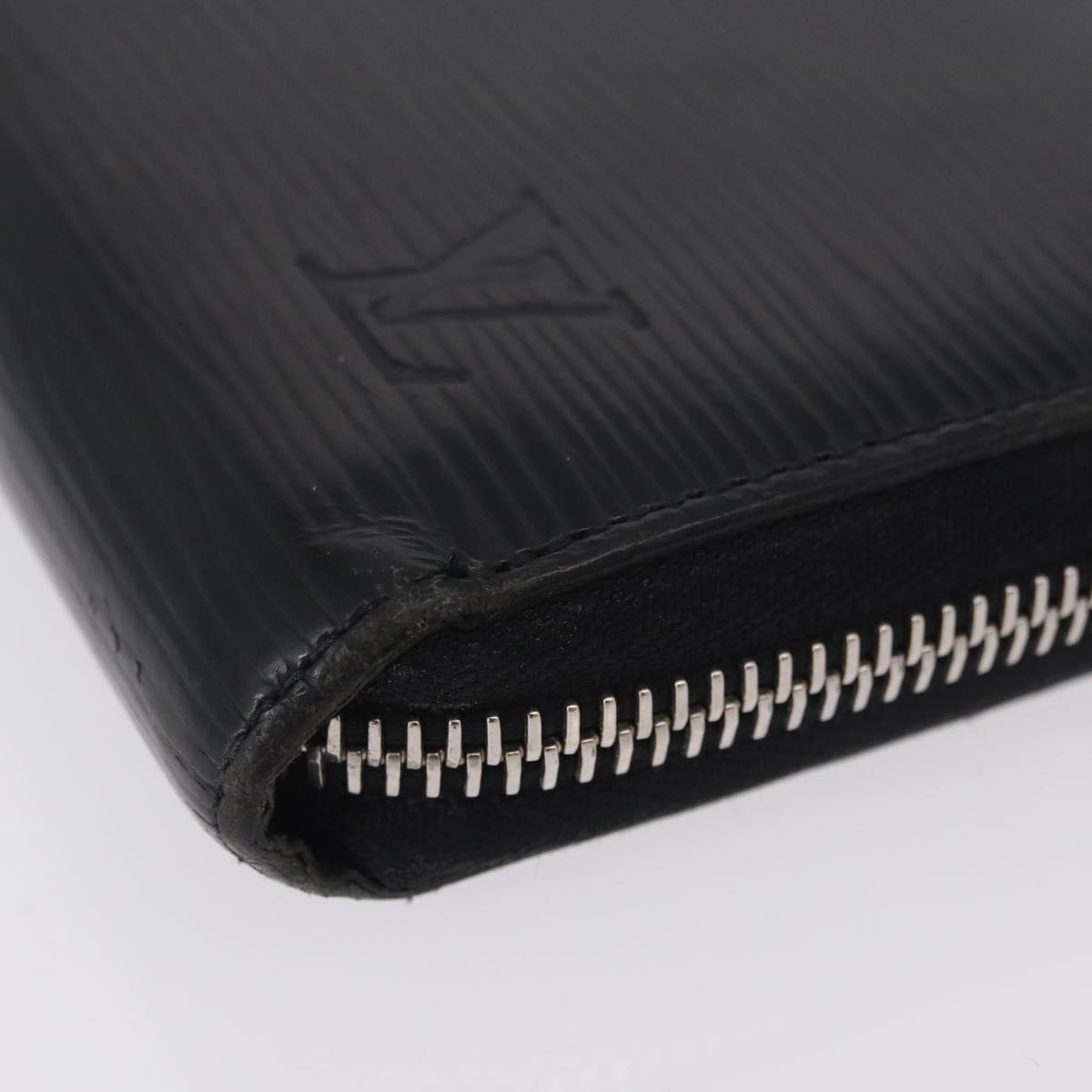 LOUIS VUITTON Epi Zippy Wallet Long Wallet Black M64838 LV Auth 167705