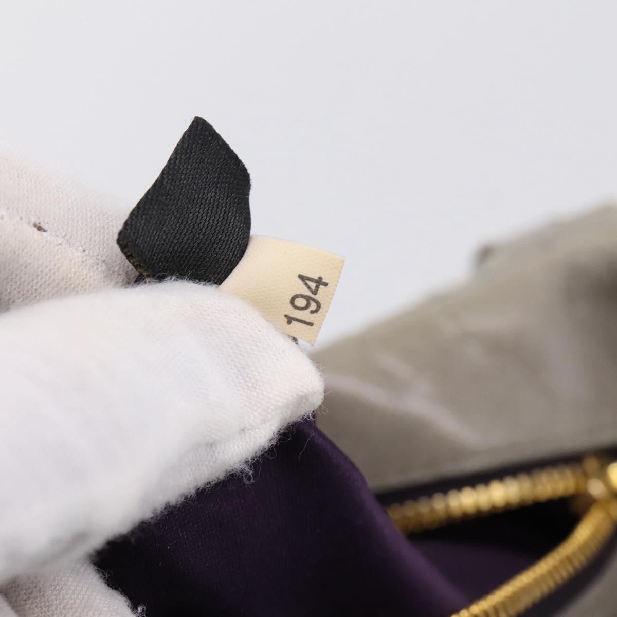 Miu Miu Matelasse Hand Bag Leather 2way Gray Gold Auth 167719M