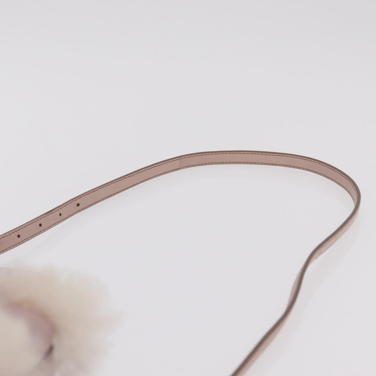 Miu Miu Hand Bag Mouton 2way Pink Gold Auth 167728M