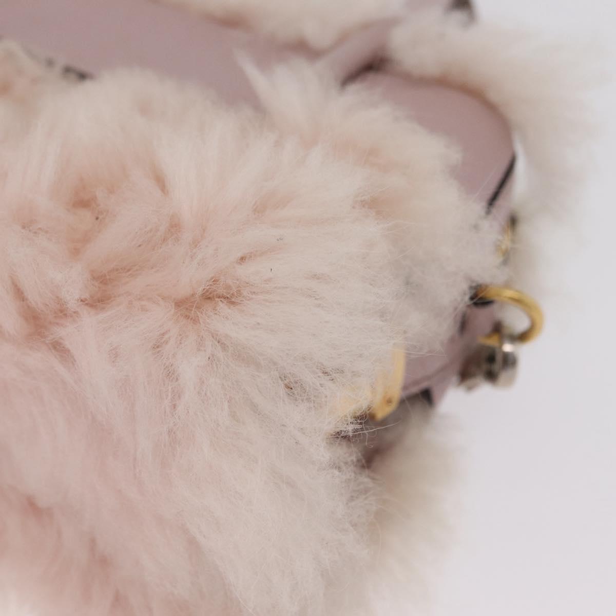 Miu Miu Hand Bag Mouton 2way Pink Gold Auth 167728M