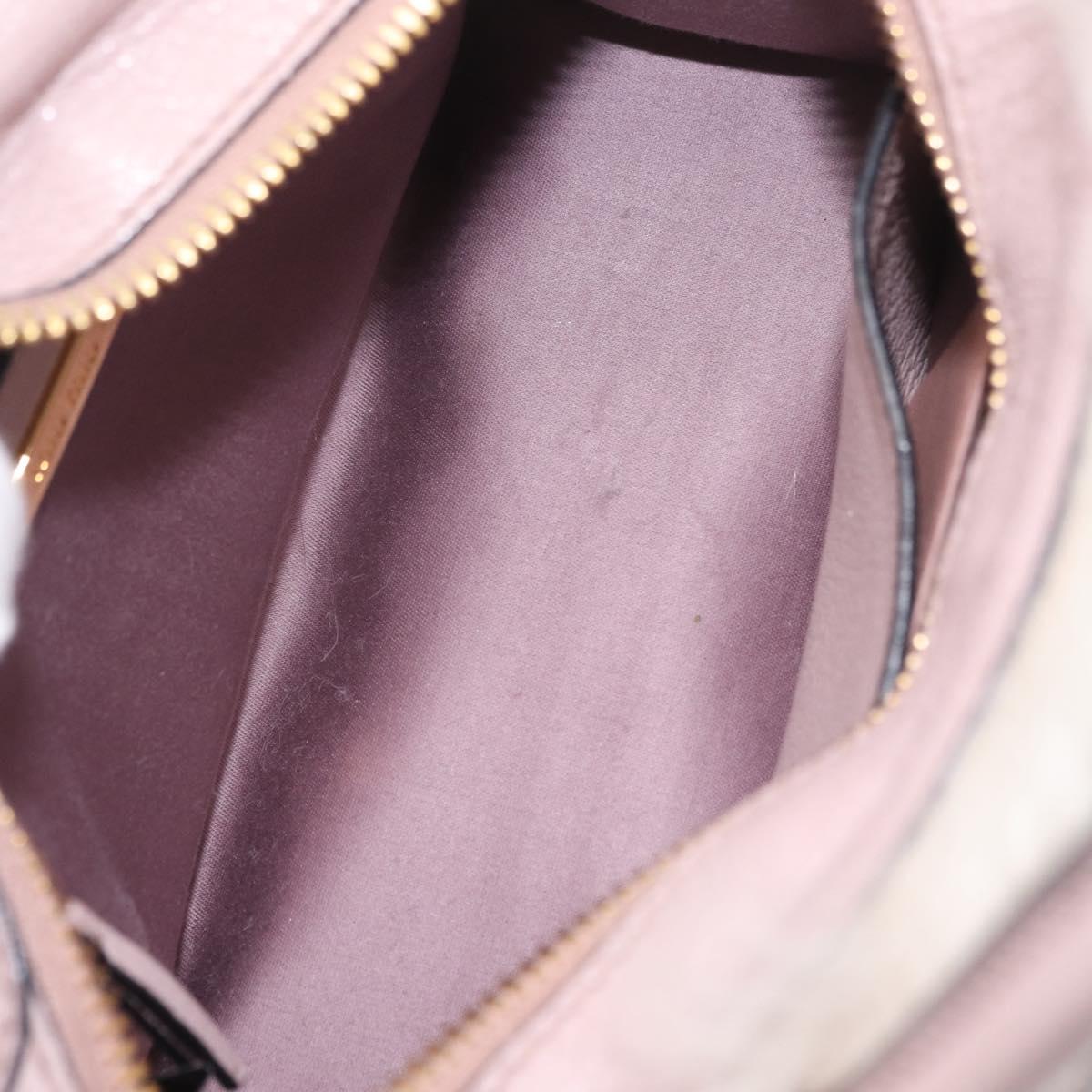 Miu Miu Hand Bag Mouton 2way Pink Gold Auth 167728M