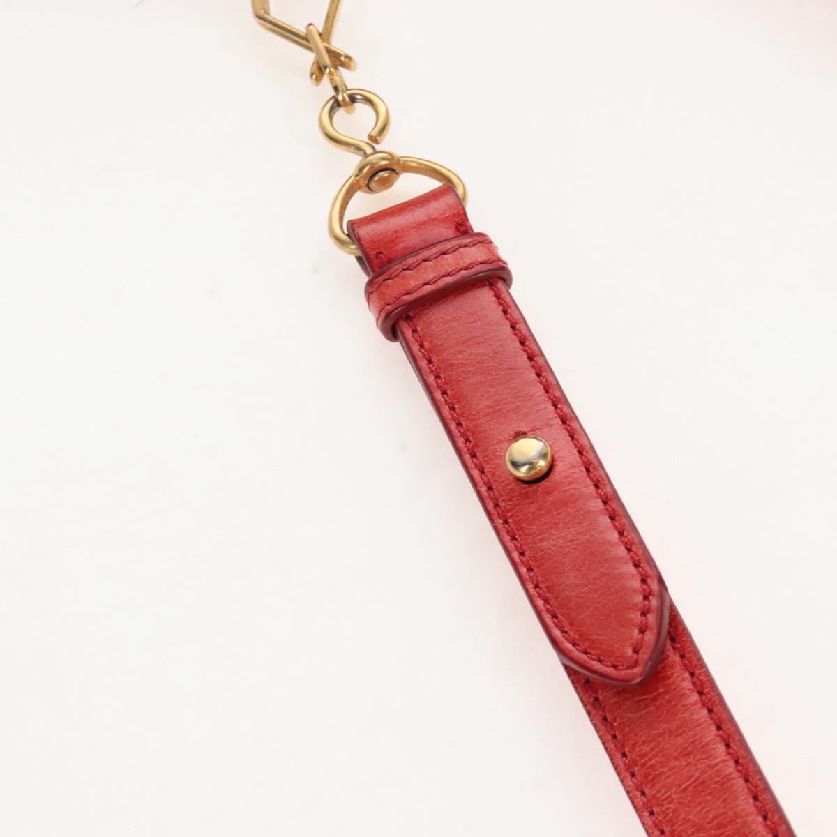 Miu Miu Hand Bag Leather 2way Orange Gold Auth 167744M