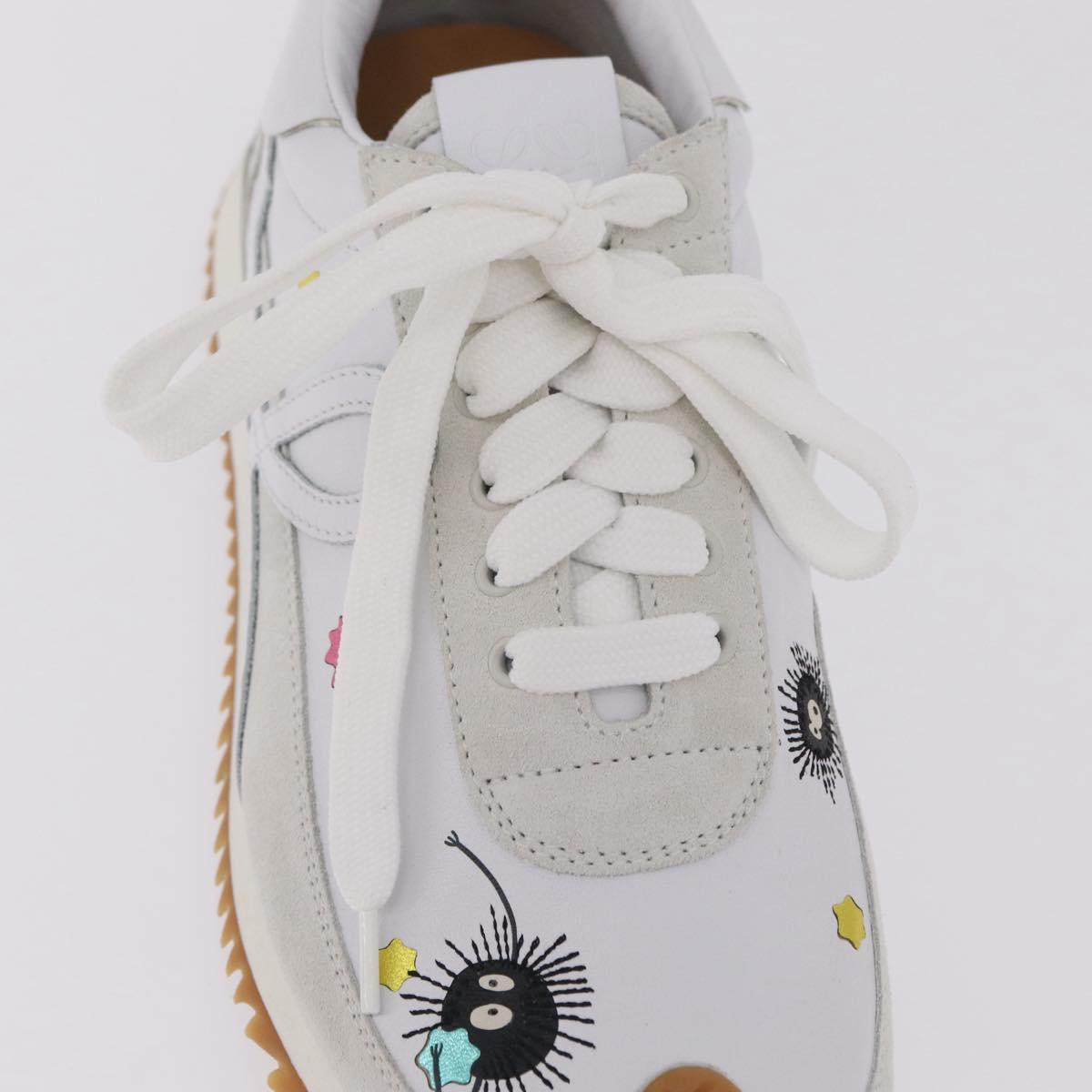 LOEWE × Studio Ghibli Suswatari Sneakers Leather White Auth 167752SM
