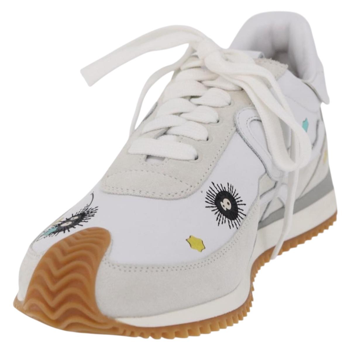 LOEWE × Studio Ghibli Suswatari Sneakers Leather White Auth 167752SM