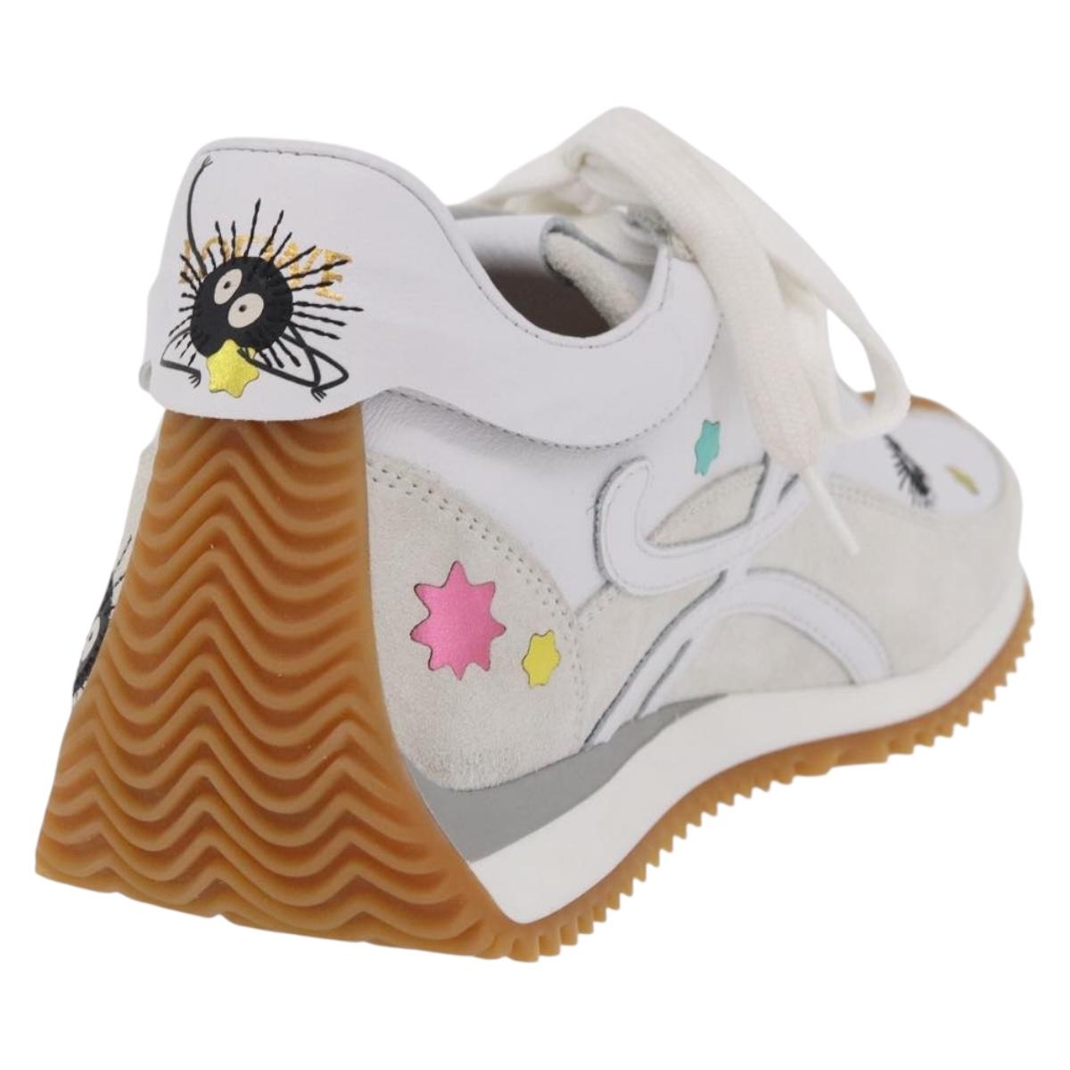 LOEWE × Studio Ghibli Suswatari Sneakers Leather White Auth 167752SM