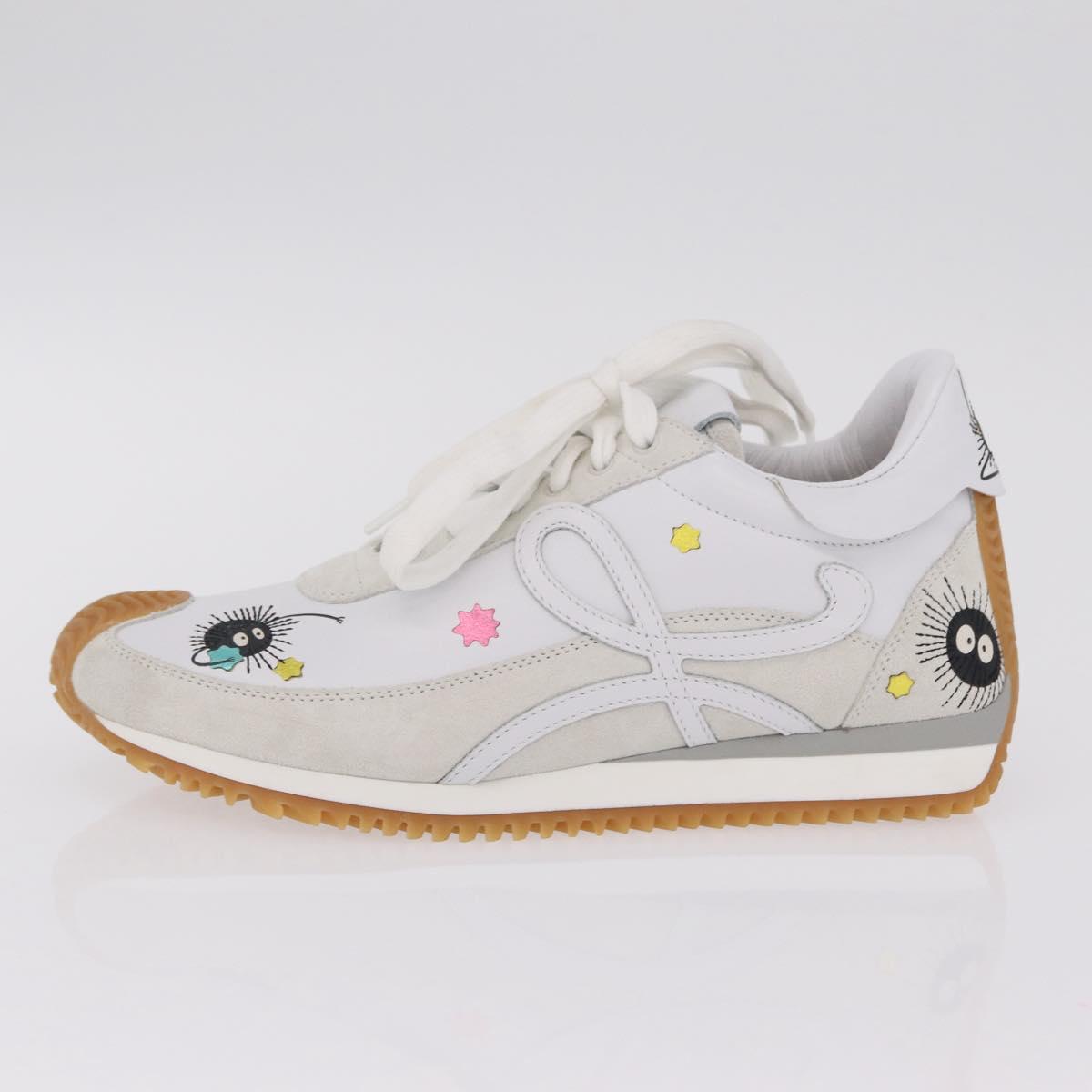 LOEWE × Studio Ghibli Suswatari Sneakers Leather White Auth 167752SM