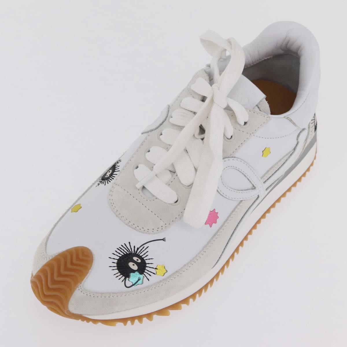 LOEWE × Studio Ghibli Suswatari Sneakers Leather White Auth 167752SM