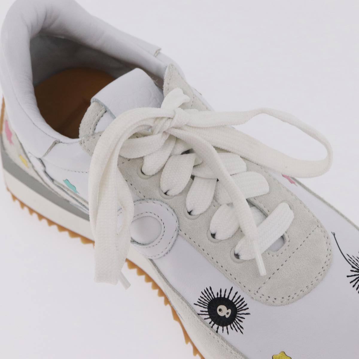 LOEWE × Studio Ghibli Suswatari Sneakers Leather White Auth 167752SM