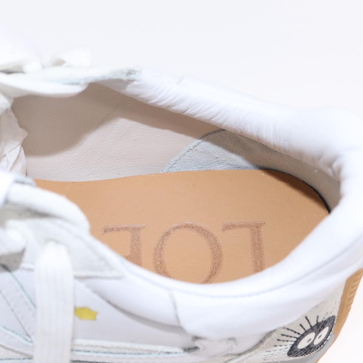 LOEWE × Studio Ghibli Suswatari Sneakers Leather White Auth 167752SM