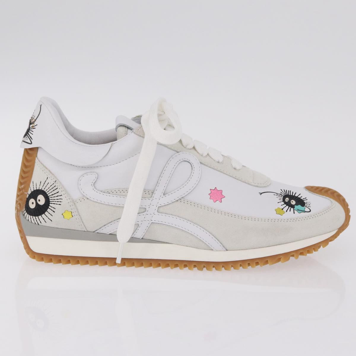 LOEWE × Studio Ghibli Suswatari Sneakers Leather White Auth 167752SM