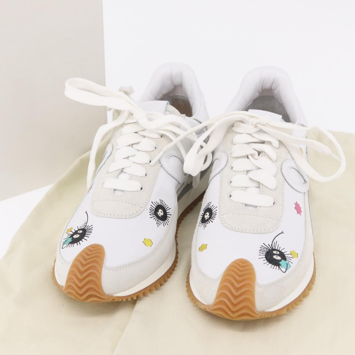LOEWE × Studio Ghibli Suswatari Sneakers Leather White Auth 167752SM