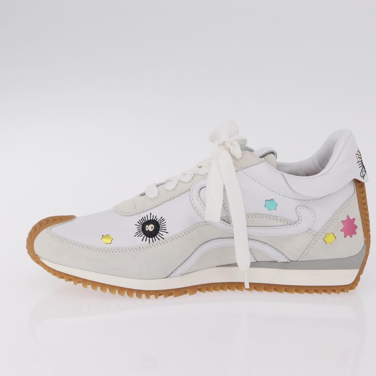 LOEWE × Studio Ghibli Suswatari Sneakers Leather White Auth 167752SM