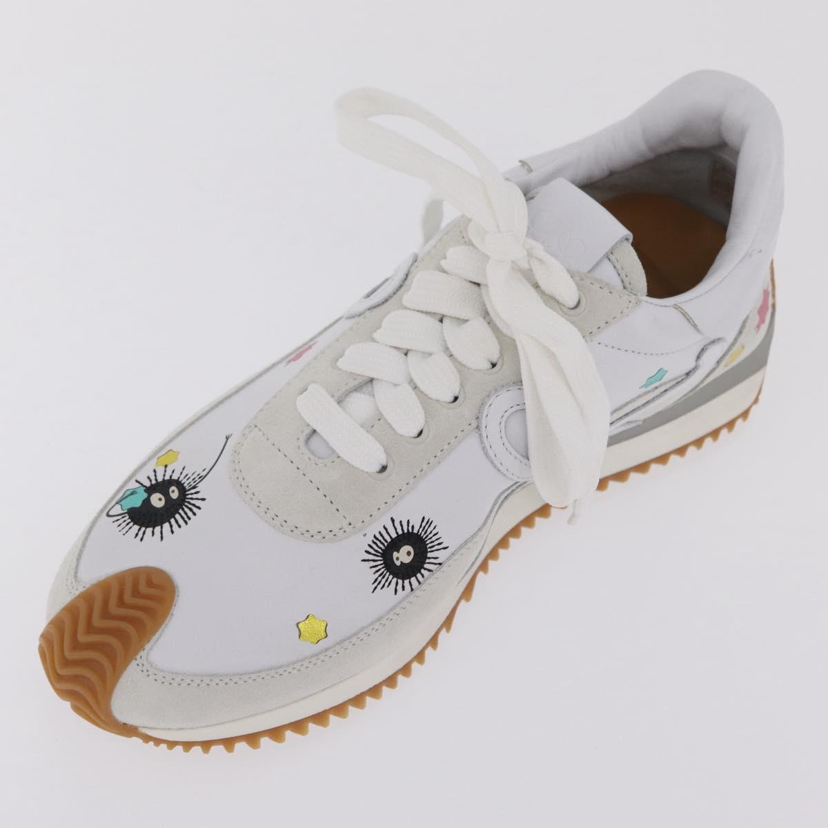 LOEWE × Studio Ghibli Suswatari Sneakers Leather White Auth 167752SM