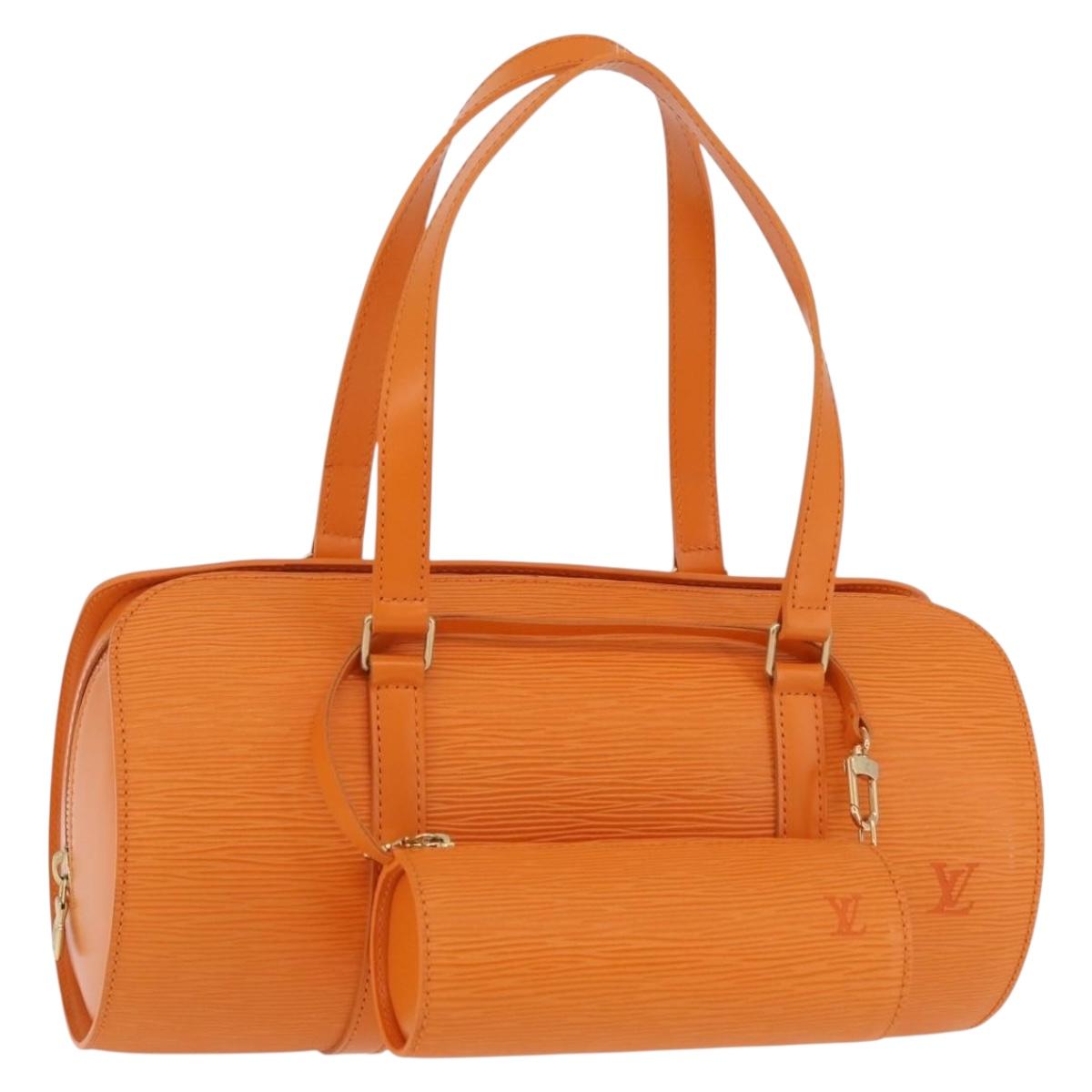 LOUIS VUITTON Epi Soufflot Hand Bag Orange Mandarin M5222H LV Auth 167753SAM