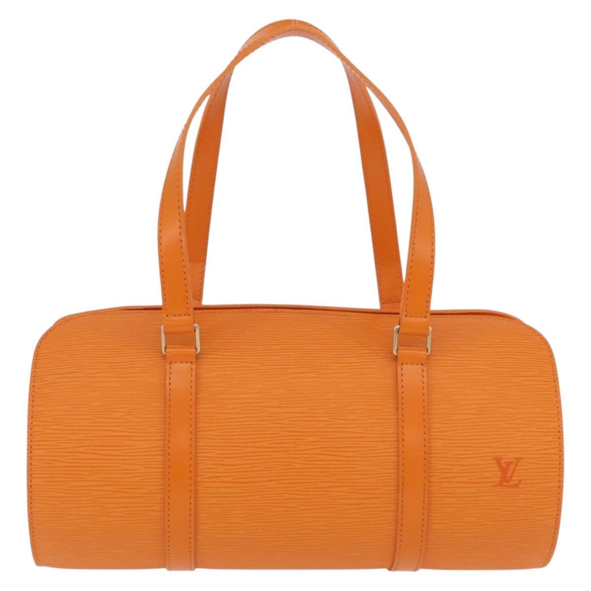 LOUIS VUITTON Epi Soufflot Hand Bag Orange Mandarin M5222H LV Auth 167753SAM