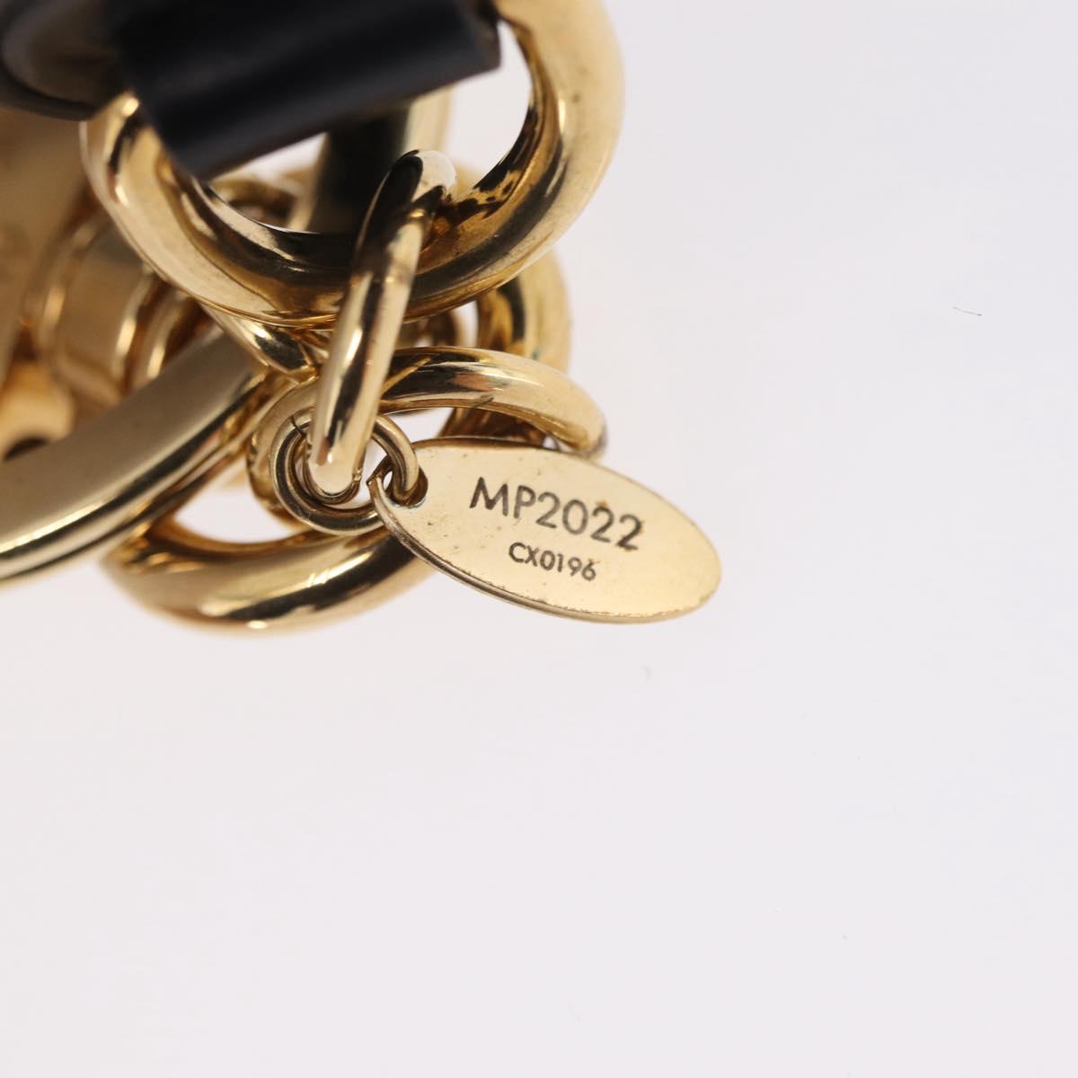 LOUIS VUITTON Charm Leather Multicolor Gold LV Auth 167760SAM