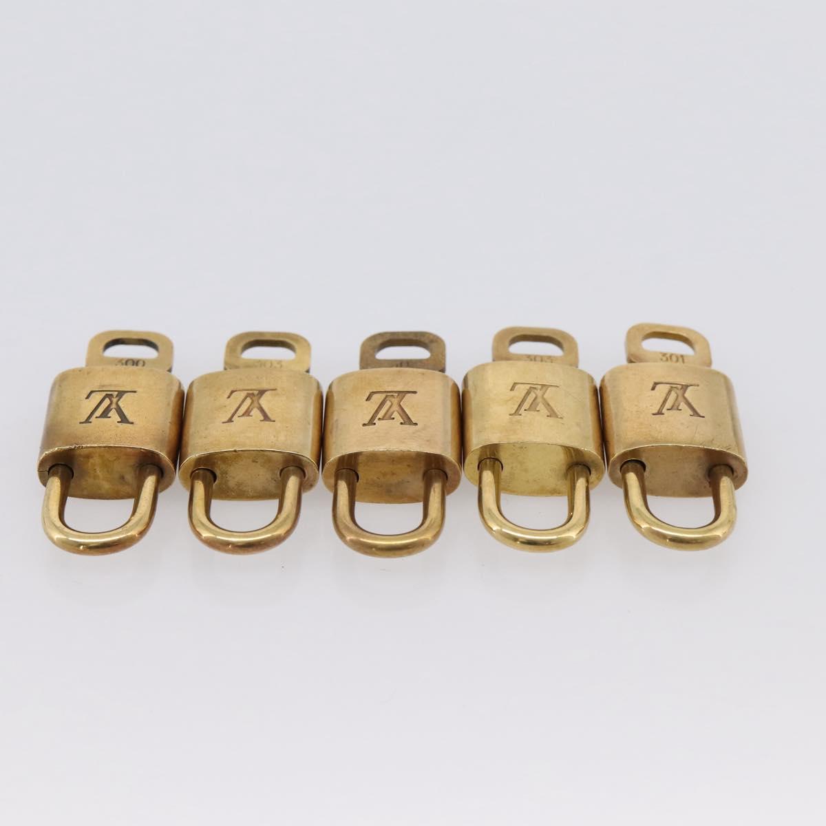 LOUIS VUITTON Padlock Metal 10 Set Gold LV Auth 167769