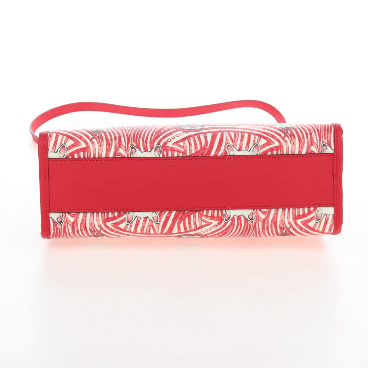 GUCCI x Higuchi Yuuko Hand Bag PVC 2way Red 630542 Auth 167781SM