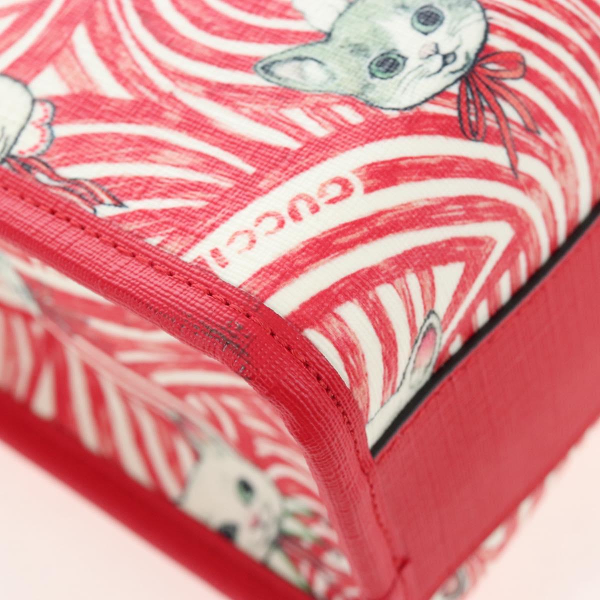 GUCCI x Higuchi Yuuko Hand Bag PVC 2way Red 630542 Auth 167781SM