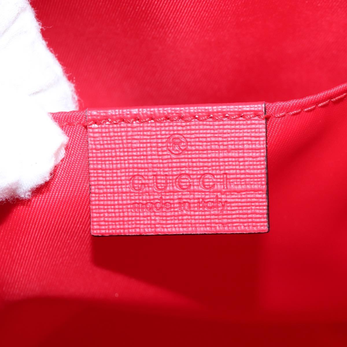 GUCCI x Higuchi Yuuko Hand Bag PVC 2way Red 630542 Auth 167781SM