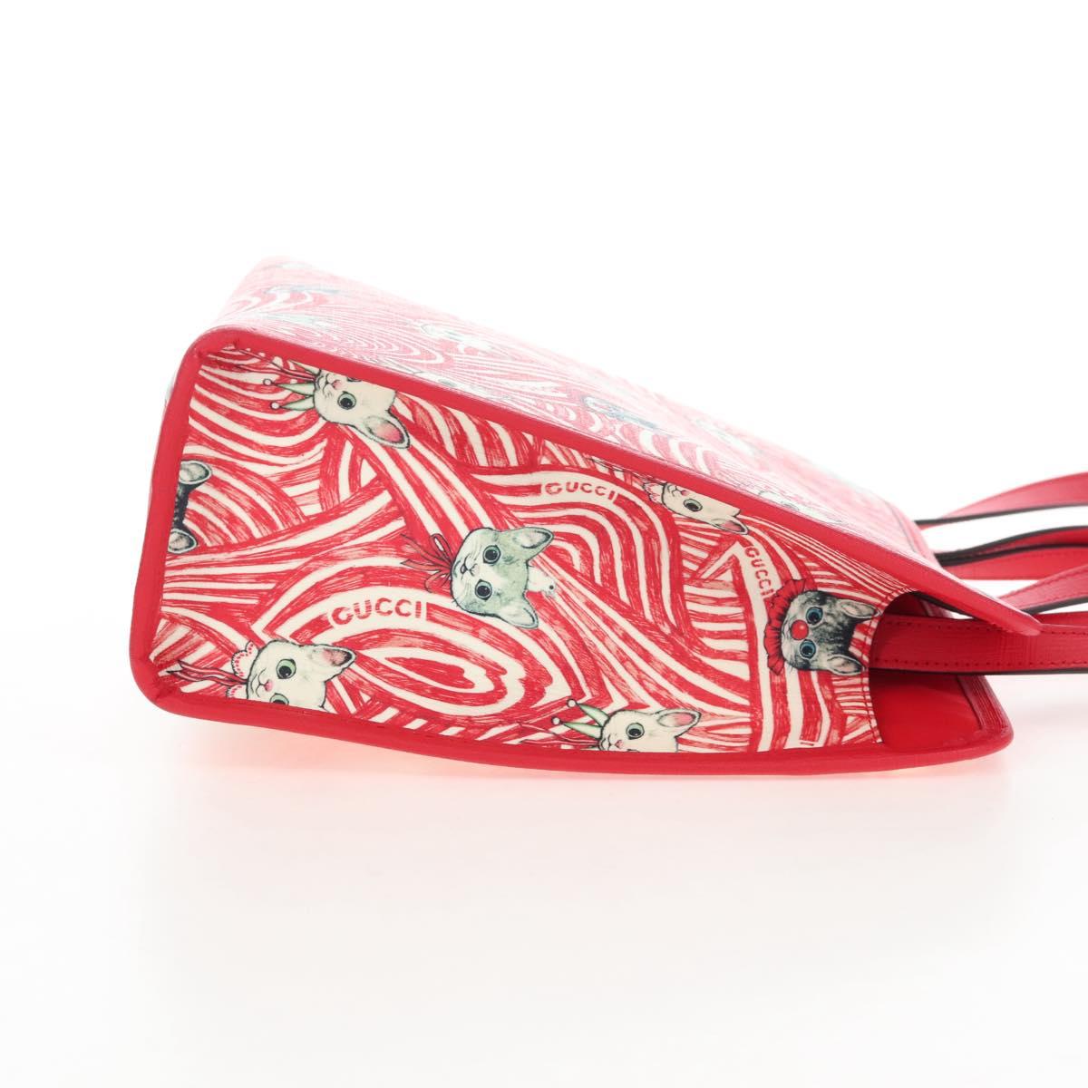 GUCCI x Higuchi Yuuko Hand Bag PVC 2way Red 630542 Auth 167781SM