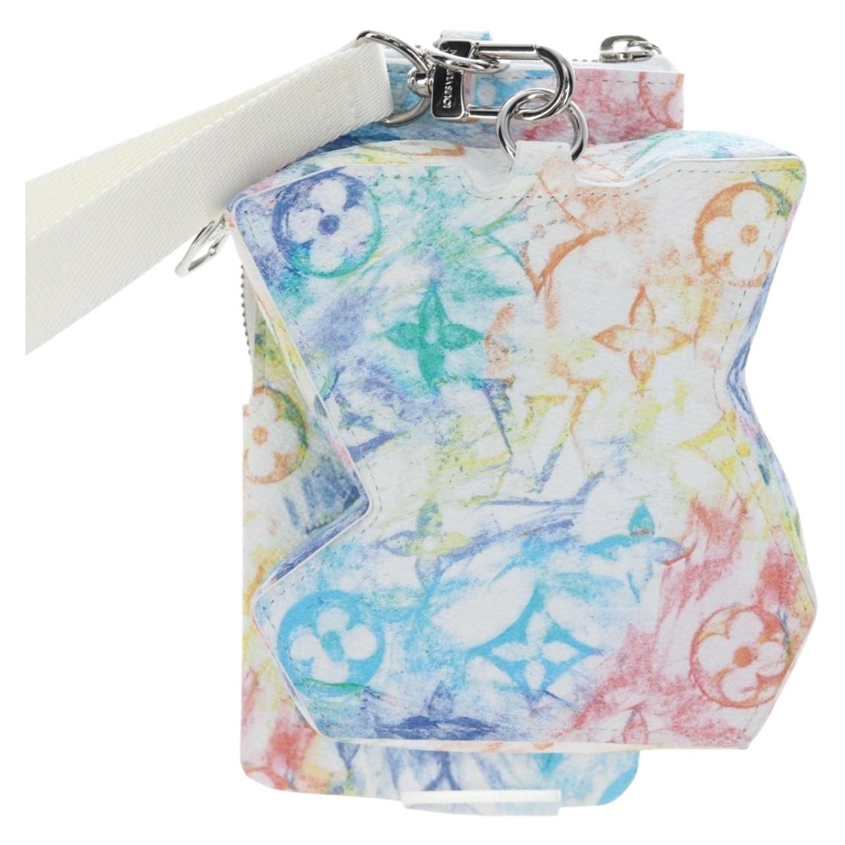 LOUIS VUITTON Monogram Pastel Colors LV Block Pouch M57277 LV Auth 167783SM