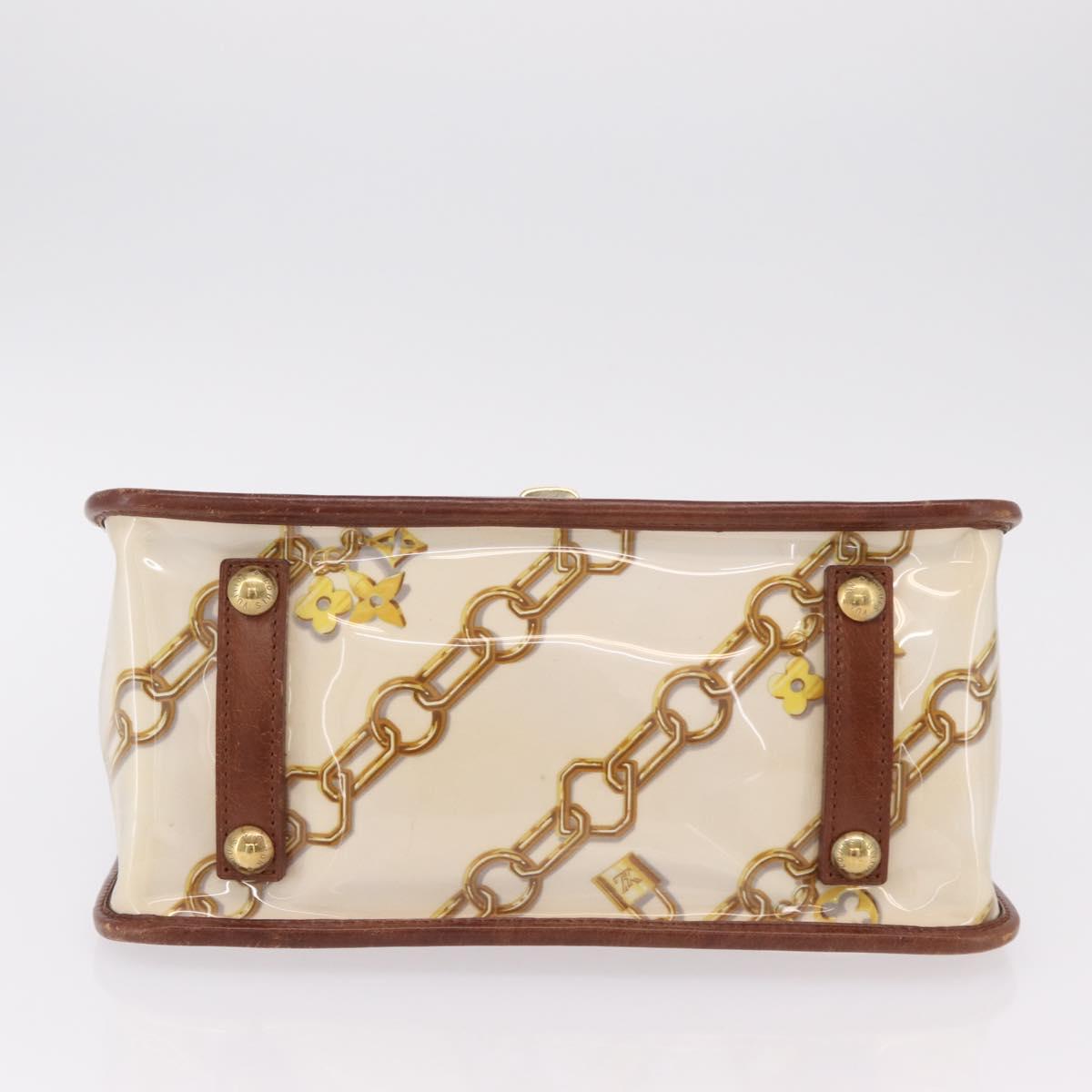 LOUIS VUITTON Charm Cabas Bron Hand Bag Brown White M95157 LV Auth 167784A