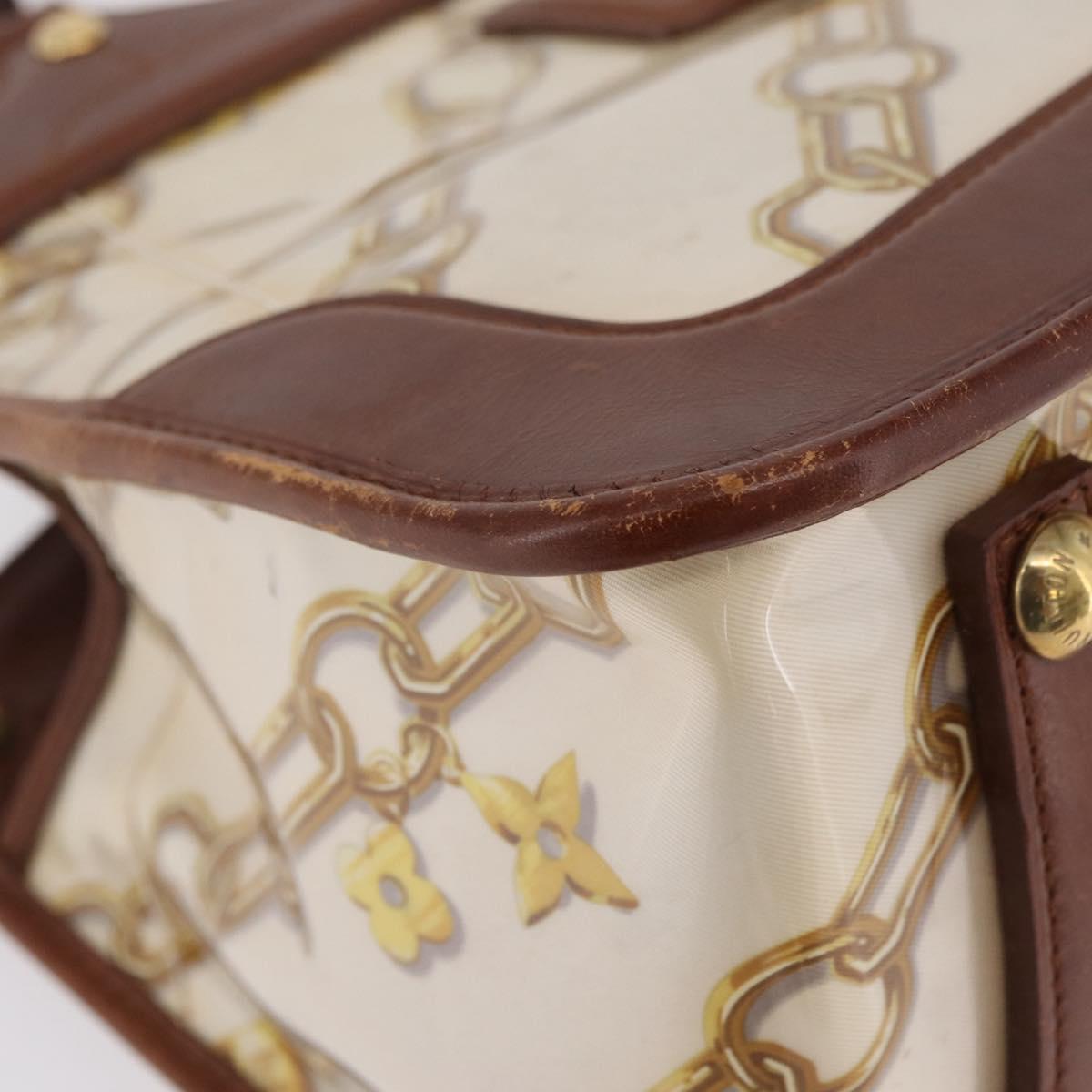 LOUIS VUITTON Charm Cabas Bron Hand Bag Brown White M95157 LV Auth 167784A
