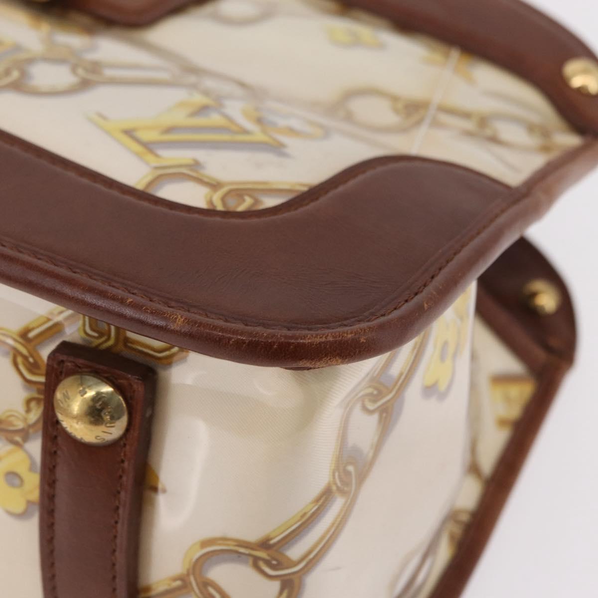 LOUIS VUITTON Charm Cabas Bron Hand Bag Brown White M95157 LV Auth 167784A