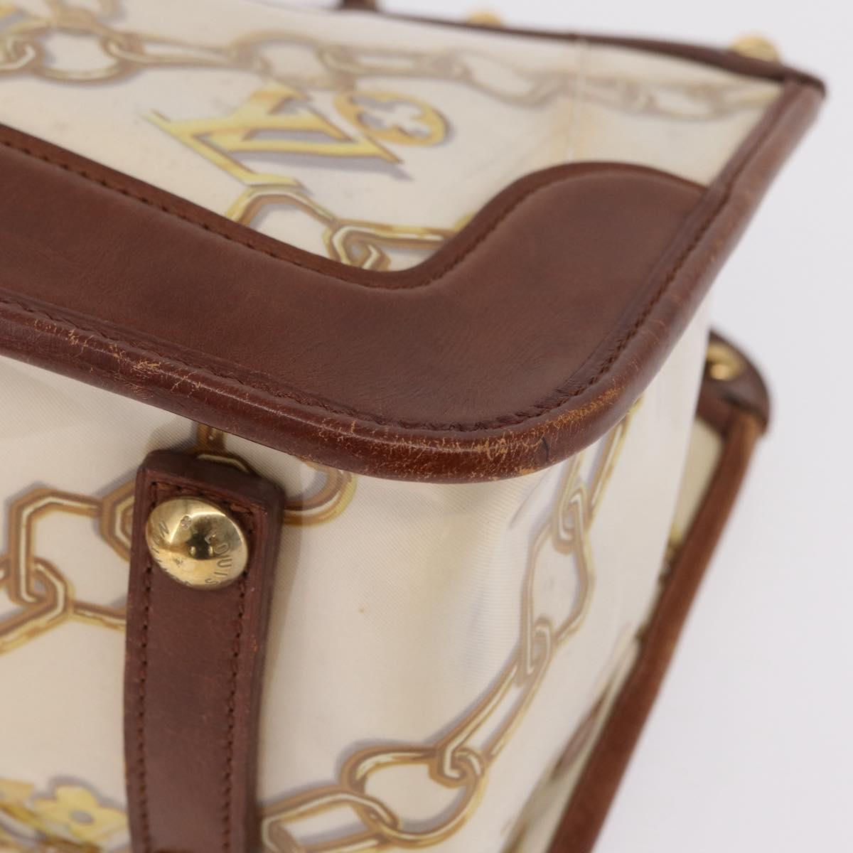 LOUIS VUITTON Charm Cabas Bron Hand Bag Brown White M95157 LV Auth 167784A